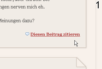 Zitierfunktion in Aktion