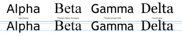 font-size-adjust in Aktion