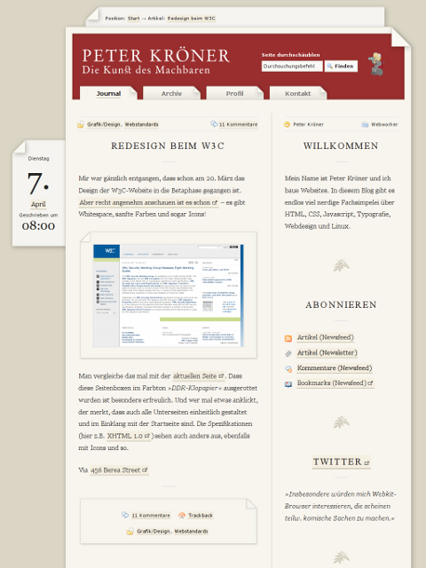 Das alte Design