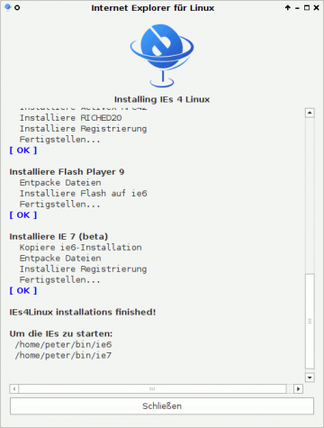 Installation von IEs4Linux