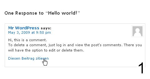 Das Plugin in Aktion