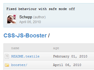 CSS JS Booster auf Github