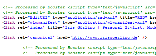 Aufgearbeiteter HTML-Code