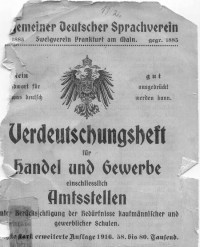 Cover des Verdeutschungshefts Cover des Verdeutschungshefts